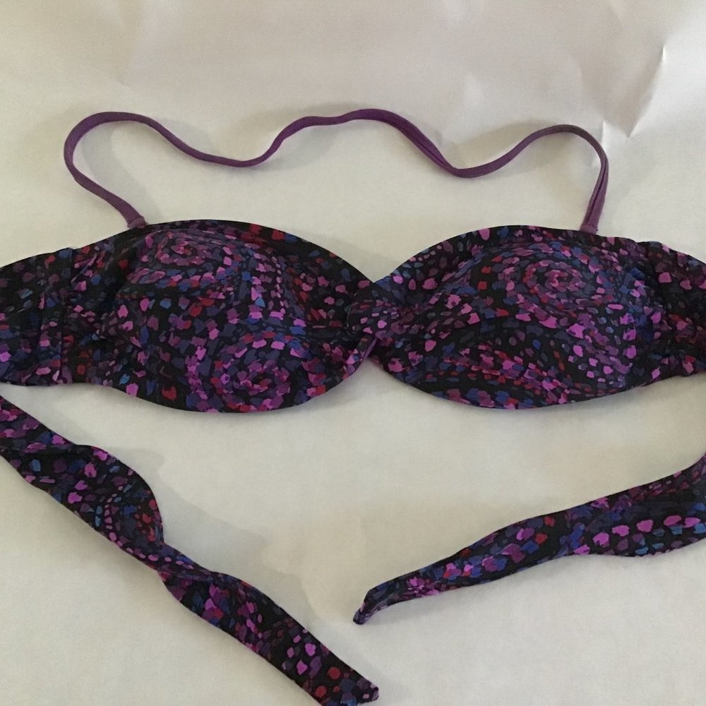 Converse Purple Patterned Bikini Top